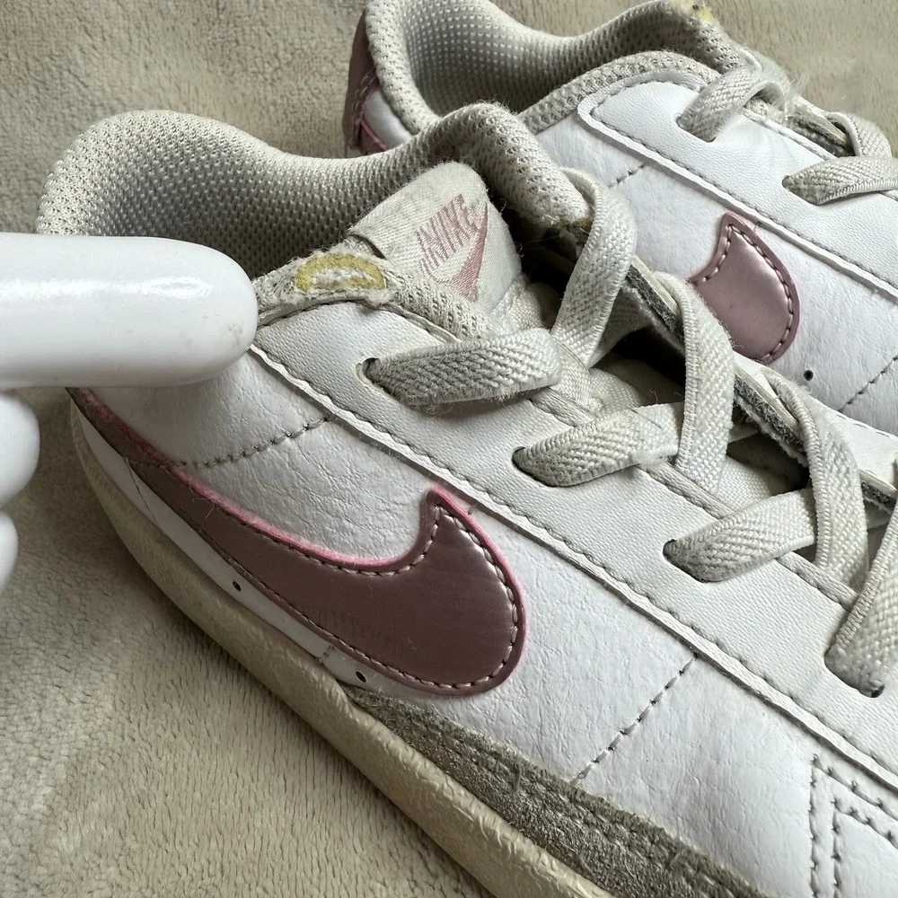 Nike Blazer Low 77 Toddler Shoes White‎ Pink Glaze Size 10C